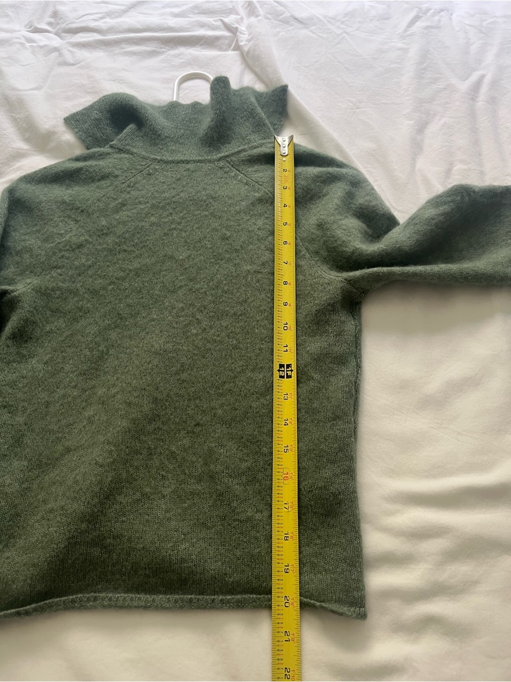 Vince Brushed Polo Alpaca Sweater Sage Green Polo V-Neck XS - Picture 14 of 14